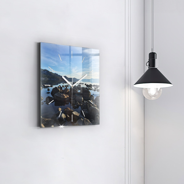 Square wall clock Sea view
