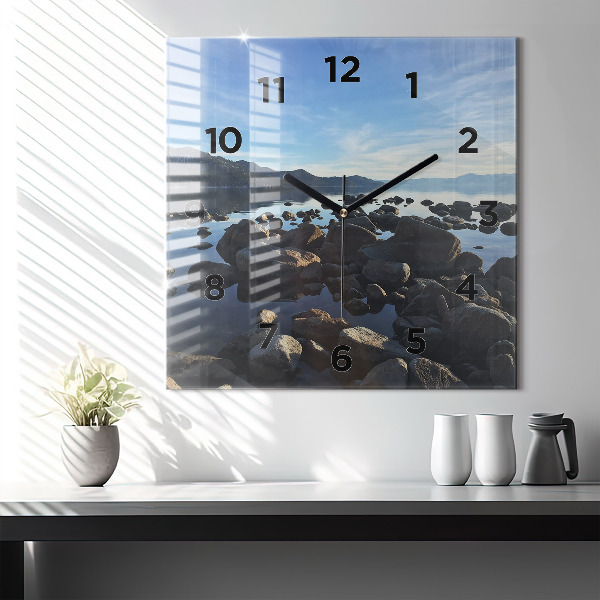 Square wall clock Sea view