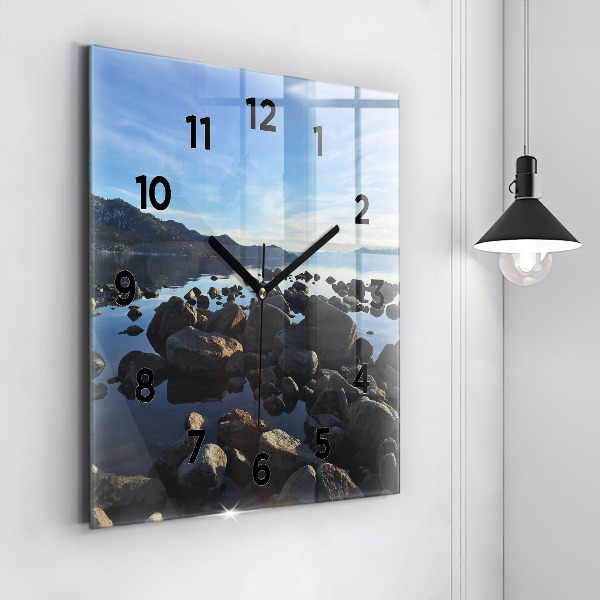 Square wall clock Sea view