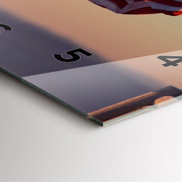 Square wall clock USA flag flying