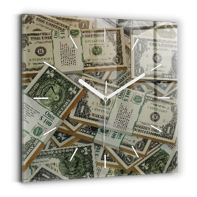 Square wall clock 1 US dollar