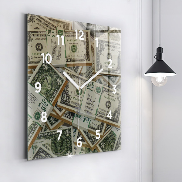 Square wall clock 1 US dollar