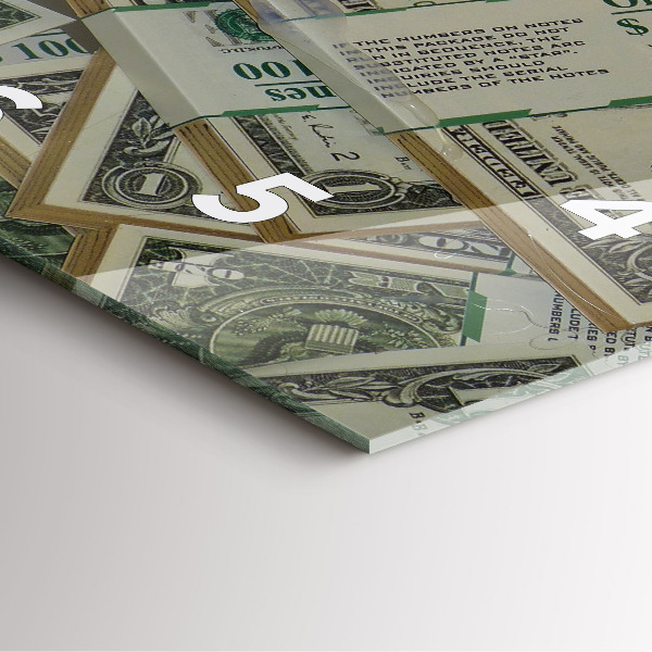 Square wall clock 1 US dollar