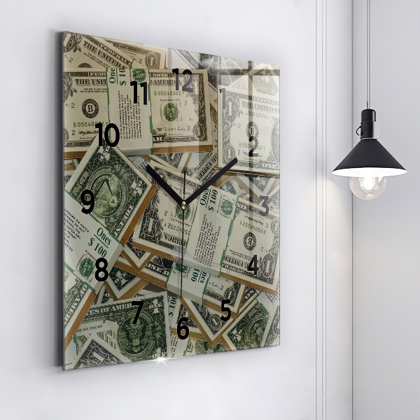 Square wall clock 1 US dollar