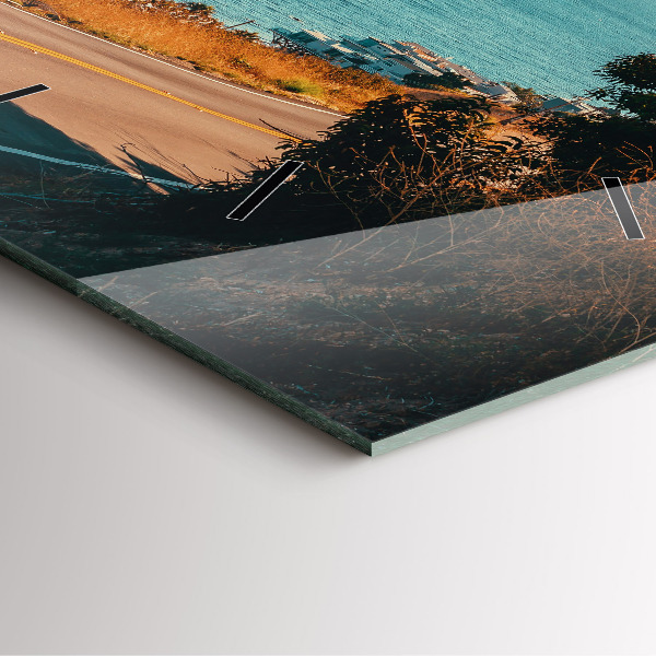 Square wall clock Palm trees in Malibu