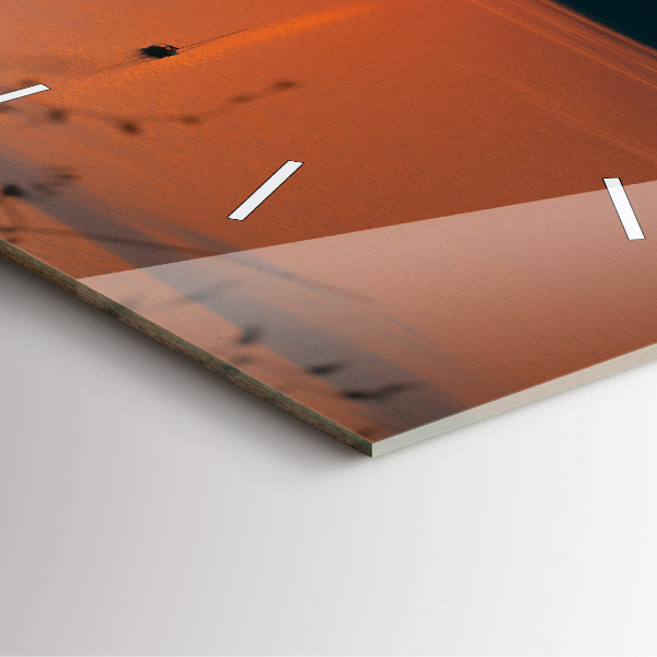 Square wall clock Lake Balaton in the evening