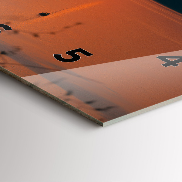 Square wall clock Lake Balaton in the evening