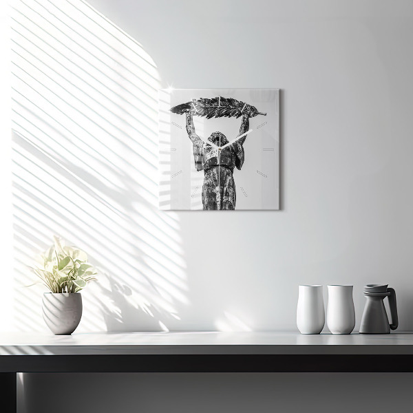 Square wall clock Statue of Liberty in Budapest