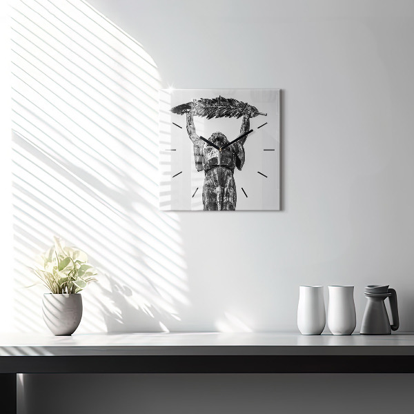 Square wall clock Statue of Liberty in Budapest