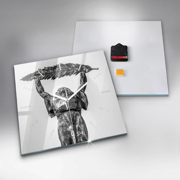 Square wall clock Statue of Liberty in Budapest