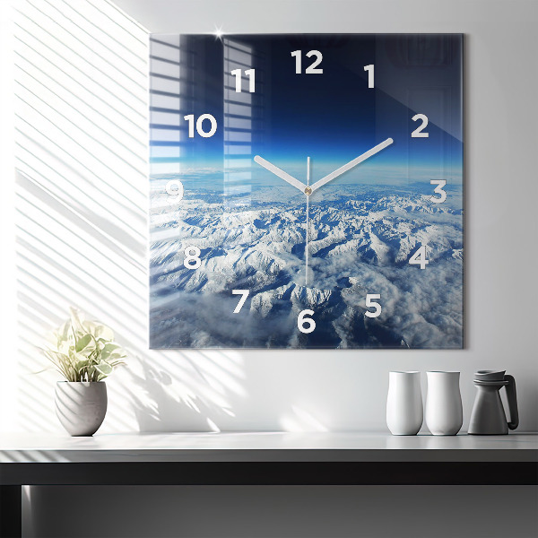 Square wall clock Landscape Mountains Pyrenees