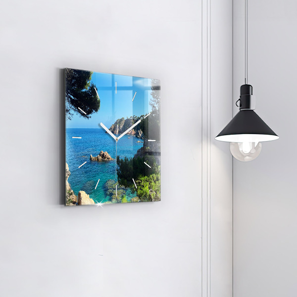 Square wall clock Costa Brava
