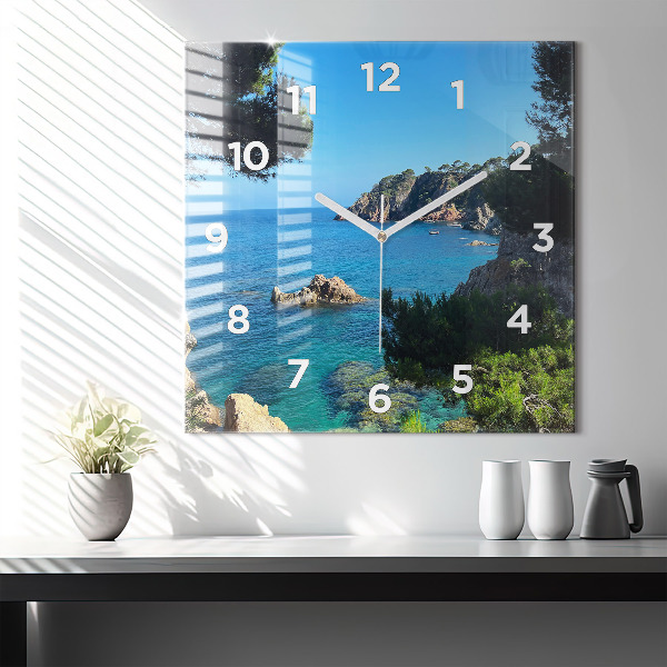 Square wall clock Costa Brava