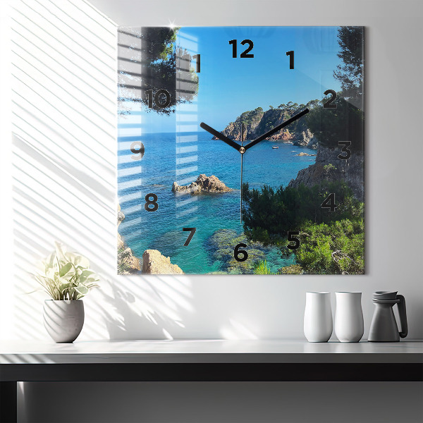 Square wall clock Costa Brava