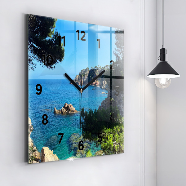 Square wall clock Costa Brava