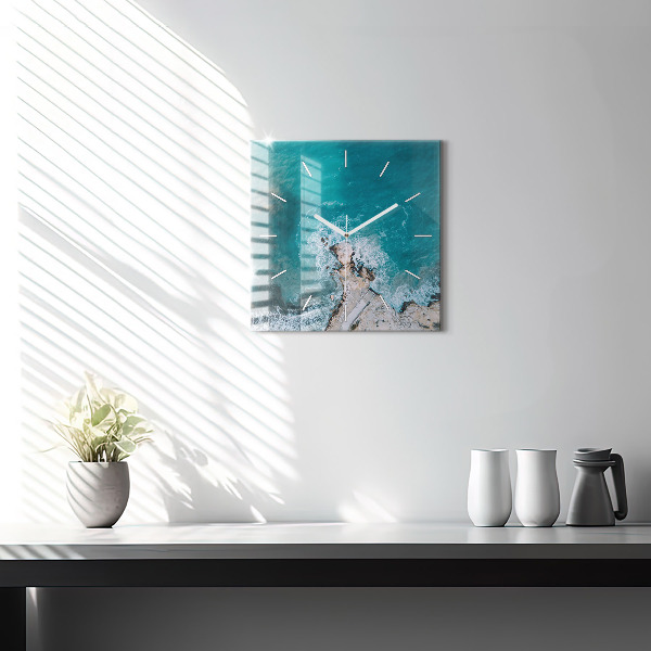 Square wall clock Fjords in Costa Blanca