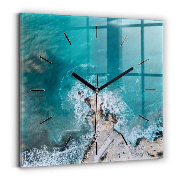 Square wall clock Fjords in Costa Blanca