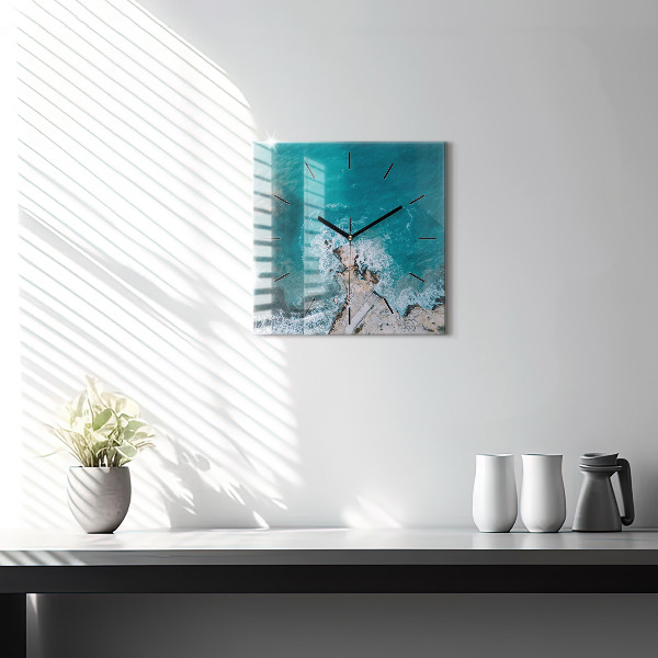 Square wall clock Fjords in Costa Blanca