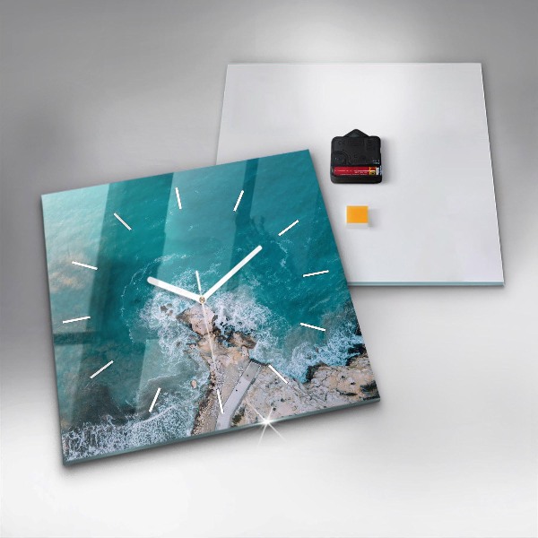 Square wall clock Fjords in Costa Blanca