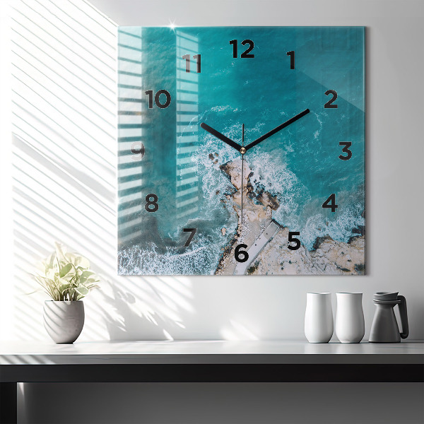 Square wall clock Fjords in Costa Blanca