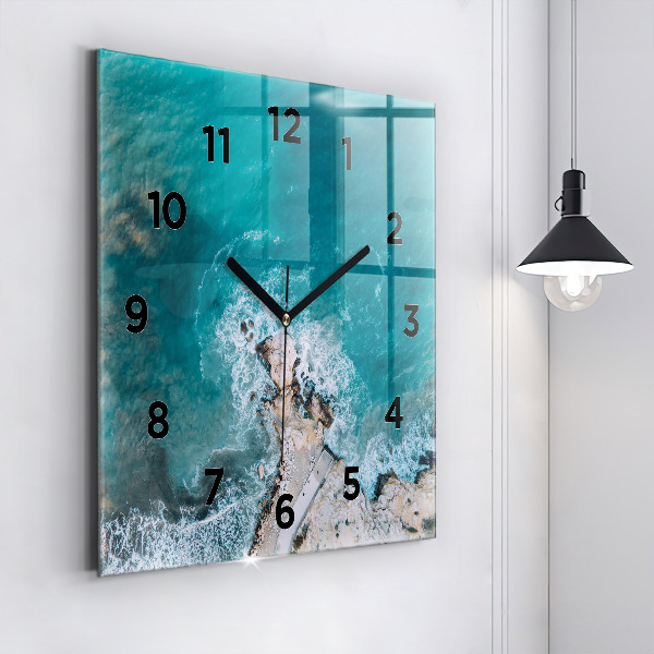 Square wall clock Fjords in Costa Blanca