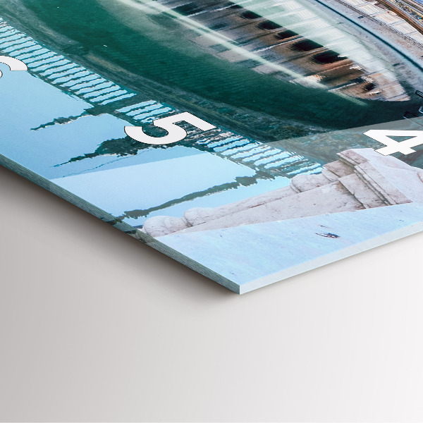 Square wall clock Plaza de Espana in Seville