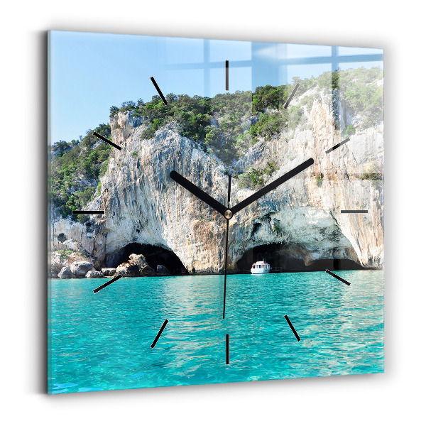 Square wall clock Underwater Cave