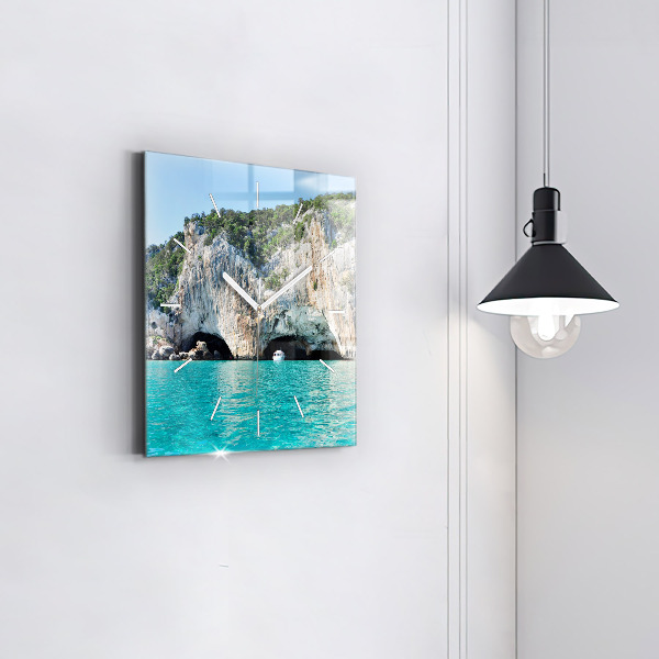 Square wall clock Underwater Cave
