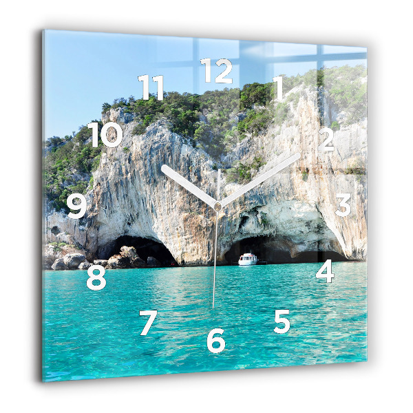 Square wall clock Underwater Cave