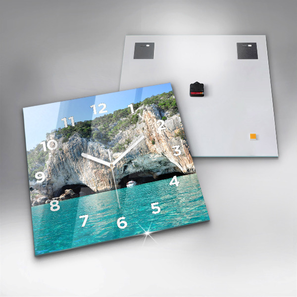 Square wall clock Underwater Cave