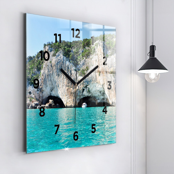 Square wall clock Underwater Cave