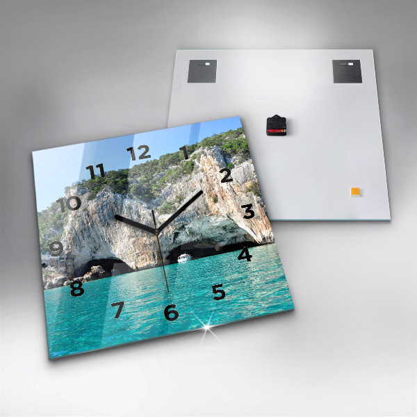 Square wall clock Underwater Cave