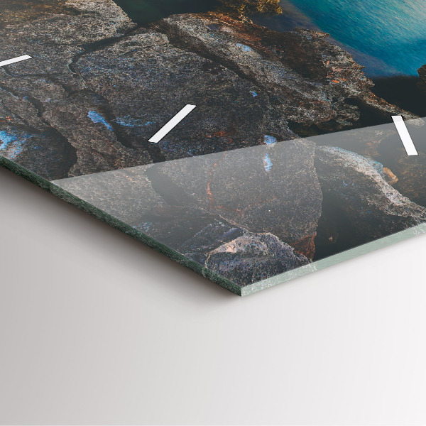 Square wall clock Sea landscape