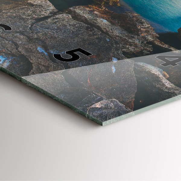 Square wall clock Sea landscape