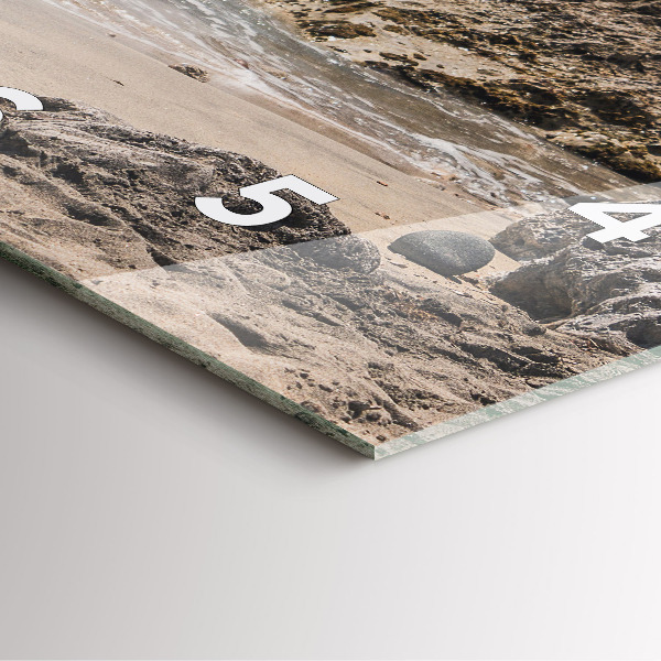 Square wall clock View of the Mediterranean Sea