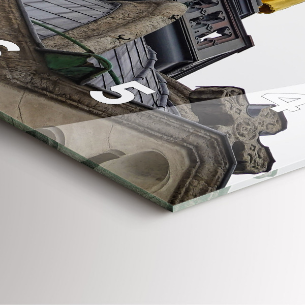 Square wall clock Statue of the Virgin Mary in Lyon