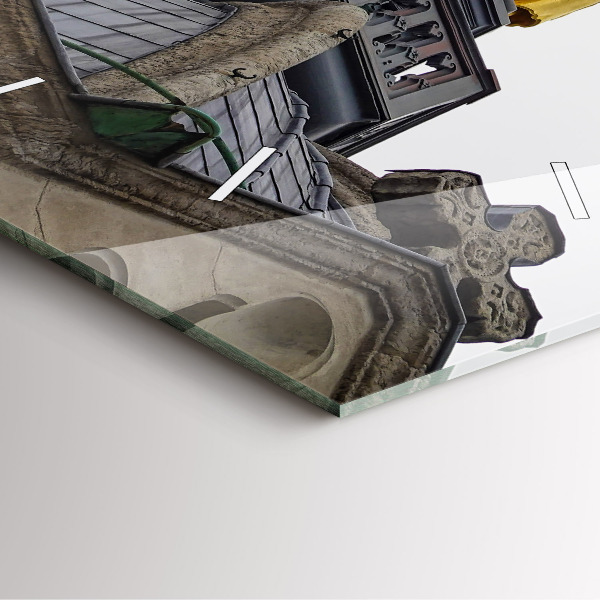 Square wall clock Statue of the Virgin Mary in Lyon