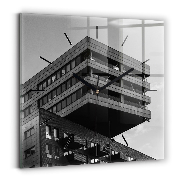 Square wall clock Architecture in Amsterdam