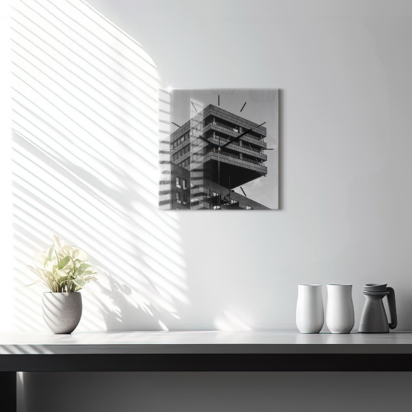 Square wall clock Architecture in Amsterdam