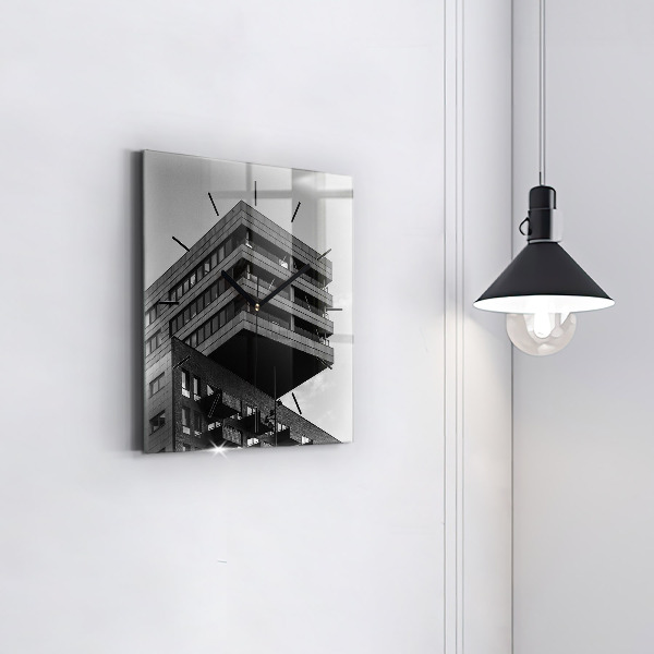 Square wall clock Architecture in Amsterdam