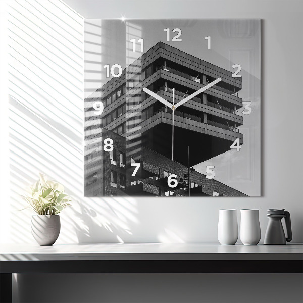 Square wall clock Architecture in Amsterdam