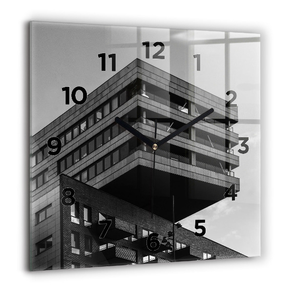 Square wall clock Architecture in Amsterdam