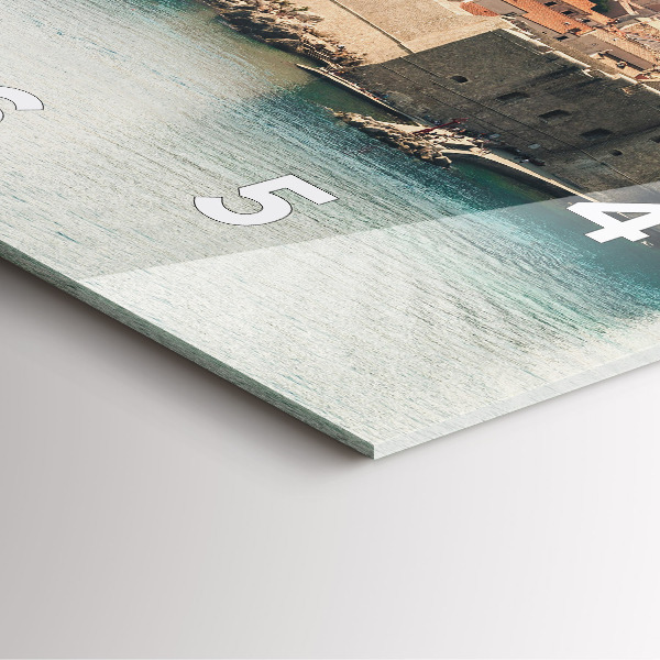 Square wall clock Sailing ship in Dubrovnik