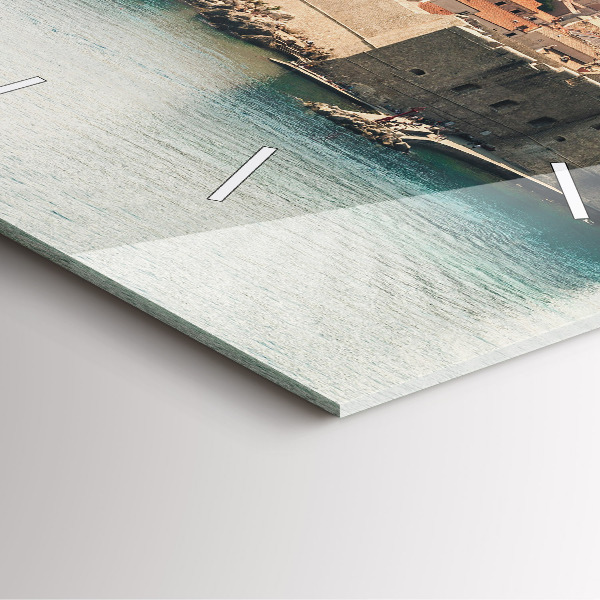 Square wall clock Sailing ship in Dubrovnik