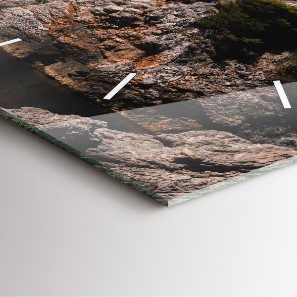 Square wall clock Cliffs in Dubrovnik