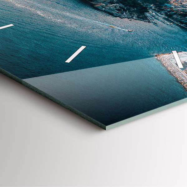 Square wall clock Island in Croatia