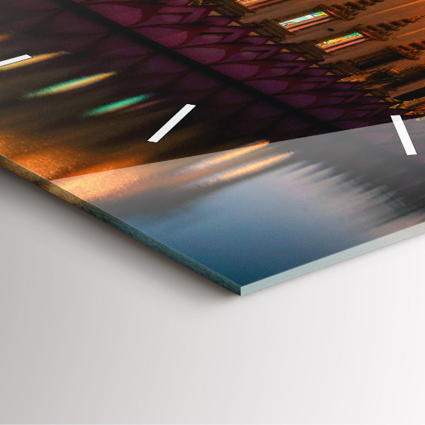 Square wall clock Temple in Bangkok