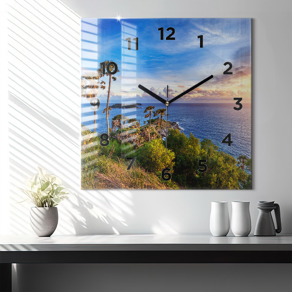 Square wall clock Phuket in Thailand