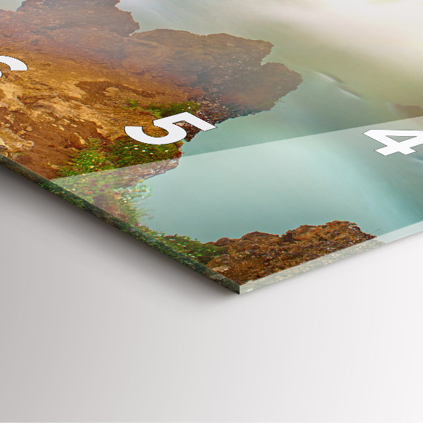 Square wall clock Godafoss in Iceland