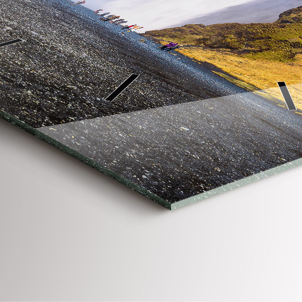 Square wall clock Waterfall in Iceland